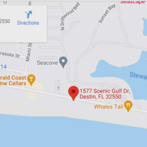 Map to Seawinds 3 Beach Rental Destin Florida